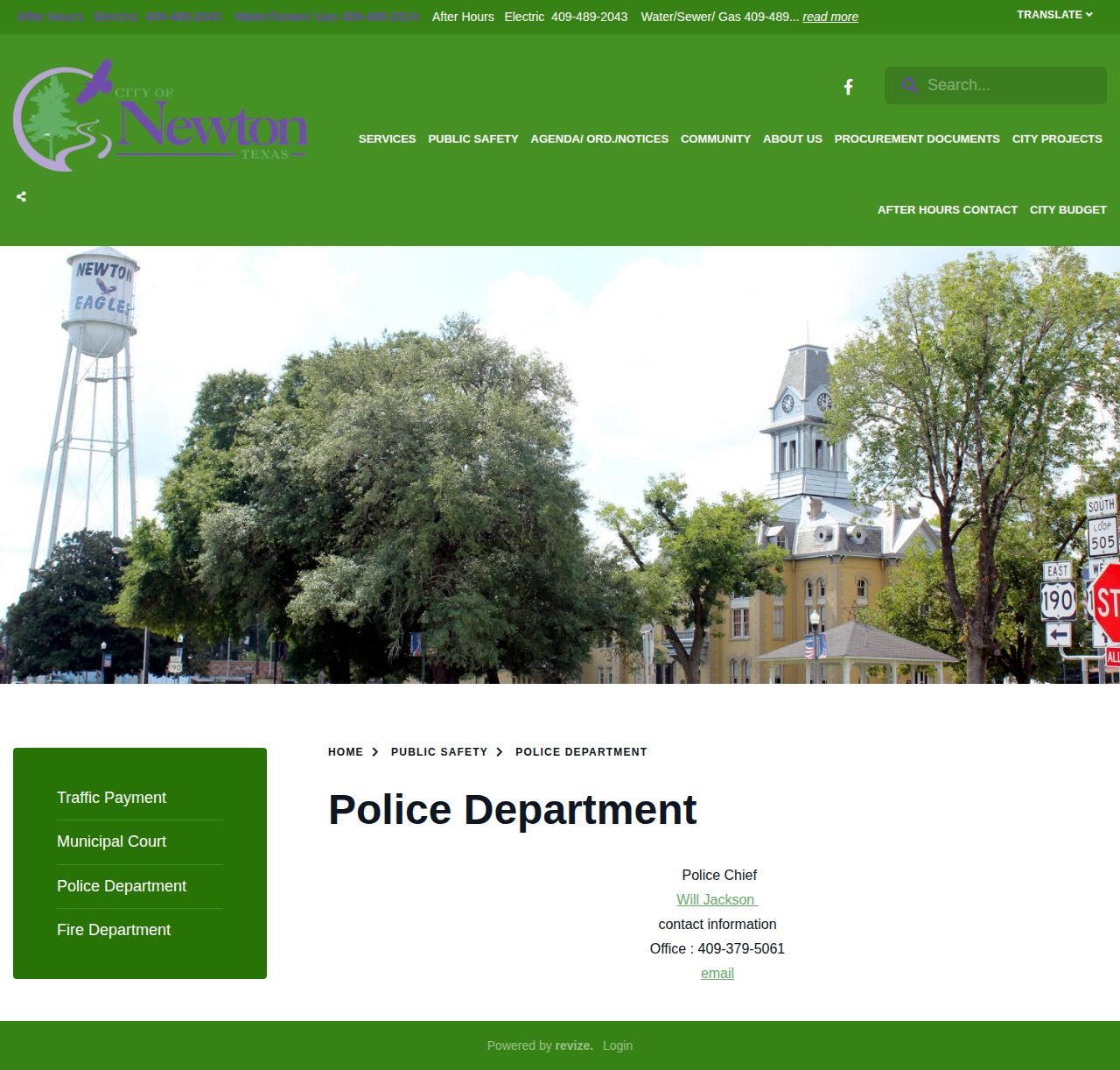 Newton County city police arrest-record contact source at Newton Police Department
